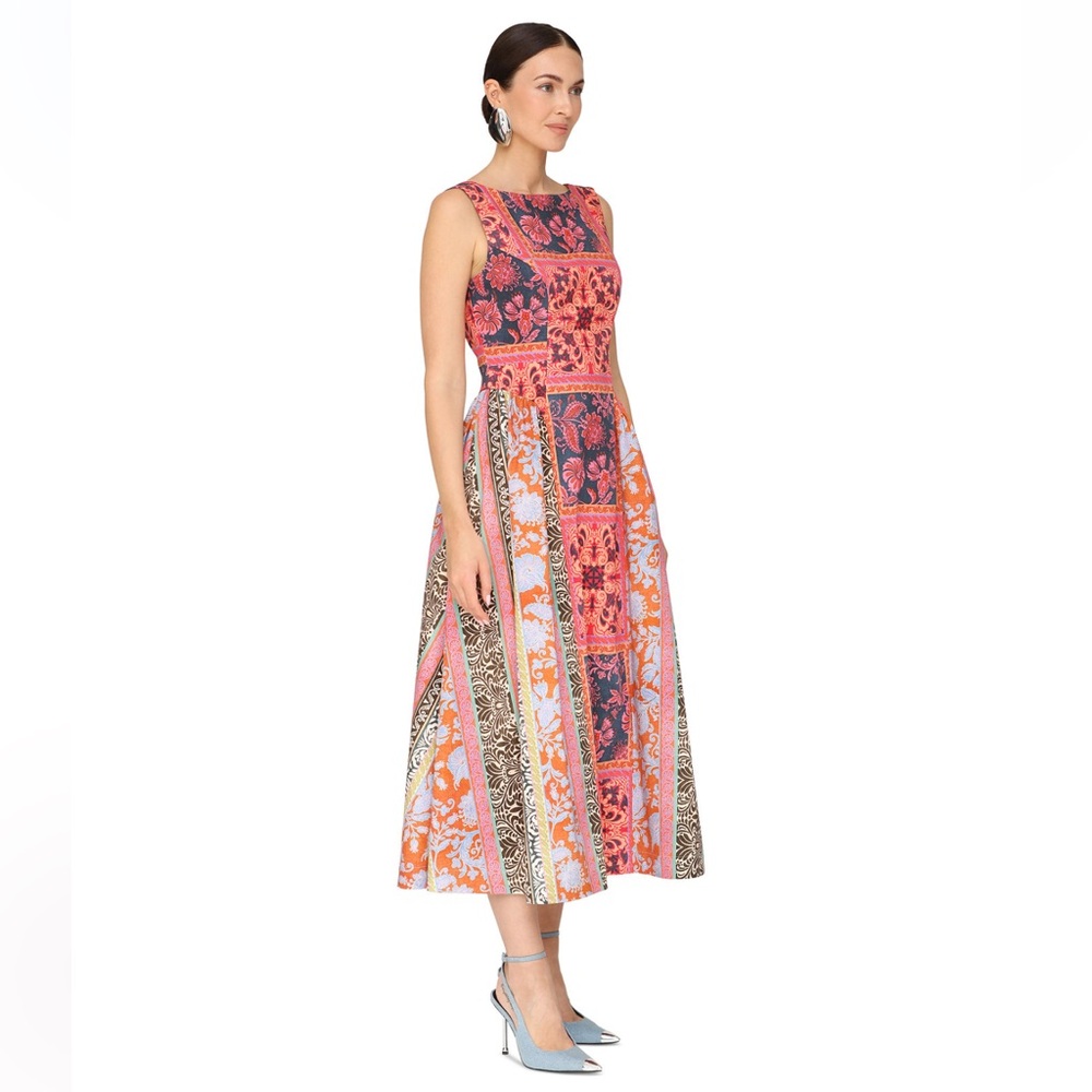Avec Les Filles Floral Patchwork Sleeveless Dress - Picture 4 of 12